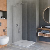 Душевая перегородка INRAIN MONT-102 / 110х195 / Хром / Прозрачное / 6 мм арт-73MO10211-CH — фото 1, Душевые перегородки