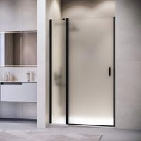 Душевая дверь 100*195 RGW LE-004-B Чёрный/Матовое/6 мм арт-351200410-24 — фото 1, Распашные душевые двери