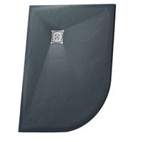 Душевой поддон IN AR-80120 графит Асимметрия 80*120(Правый) арт-IN821451-02R — фото 1, Душевые поддоны из искусственного камня