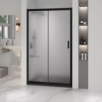 Душевая дверь INRAIN VIN-016 / 120х195 / Чёрный / Матовое / 6 мм арт-73VI01612-MB — фото 1, Раздвижные душевые двери