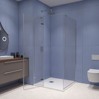 Душевой уголок RGW SV-030 100x100, квадратный, профиль хром, стекло прозрачное/8 мм, арт-353203000-11 — фото 5, Квадратные душевые уголки