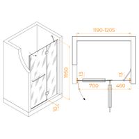 Товар: Душевая дверь 120*195 RGW HO-008 Хром/Прозрачное/8 мм (EasyClean) арт-350600812-11 - фото 5 Душевая дверь 120*195 RGW HO-008 Хром/Прозрачное/8 мм (EasyClean) арт-350600812-11 — фото 5, Распашные душевые двери