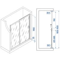Душевая дверь INRAIN VIN-016 / 180х195 / Хром / Прозрачное / 6 мм арт-73VI01618-CH Душевая дверь INRAIN VIN-016 / 180х195 / Хром / Прозрачное / 6 мм арт-73VI01618-CH