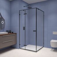 Душевой уголок RGW SV-030B 100x100, квадратный, профиль черный, стекло прозрачное/8 мм, арт-353203000-14 — фото 4, Квадратные душевые уголки