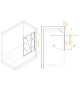 Шторка на ванну 100*140 RGW SC-11 Хром/Прозрачное/6 мм (99-100 Easy) арт-03111110-11 — фото 8, Шторки для ванной распашные