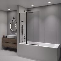 Шторка на ванну 100*140 RGW SC-11-B Чёрный/Прозрачное/6 мм (99-100 Easy) арт-03111110-14 — фото 2, Шторки для ванной распашные