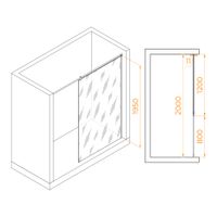 Душевая перегородка 120*195 RGW WA-033 Хром/Прозрачное/6 мм (Easy) арт-351003312-11 — фото 3, Душевые перегородки