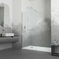 Душевая перегородка 120*195 RGW WA-040 Хром/Прозрачное/8 мм (Easy) арт-35104012-11 — фото 1, Душевые перегородки