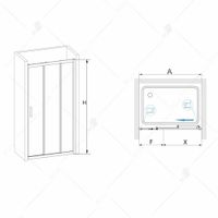 Душевая дверь 130*195 RGW PA-13 Хром/Прозрачное/5 мм (Easy) арт-06081313-11 — фото 7, Раздвижные душевые двери