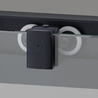 Душевая дверь INRAIN VIN-016 / 160х195 / Чёрный / Прозрачное / 6 мм арт-73VI01616-TB — фото 4, Раздвижные душевые двери