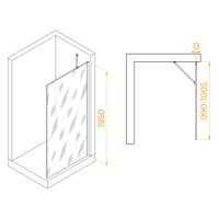 Душевая перегородка INRAIN MONT-110 / 100х195 / Хром / Прозрачное / 8 мм арт-73MO11010-CH — фото 2, Душевые перегородки