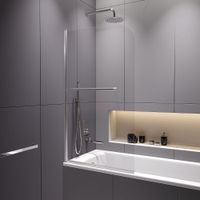 Товар: Шторка на ванну 80*140 RGW SC-114 Хром/Прозрачное/6 мм (Easy) арт-411111408-11 - фото 2 Шторка на ванну 80*140 RGW SC-114 Хром/Прозрачное/6 мм (Easy) арт-411111408-11 — фото 2, Шторки для ванной распашные