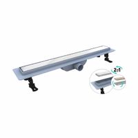 Душевой лоток Drain Leo-21-80 прямой 800 хром Ø 50 мм на ножках, сифон арт-60212180-01 — фото 1, Душевые лотки