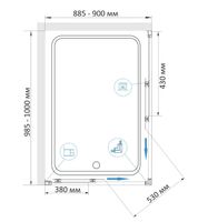 Душевой уголок  90*100*185 RGW CL-44-B Прямоуг./Чёрный/Прозрачное/5 мм арт-32094490-14 — фото 3, Прямоугольные душевые уголки