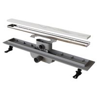 Душевой лоток прямой INRAIN HRL-11-60 600 Ø 40 мм хром Переходник с 40 на 50 арт-HL211160-CH — фото 6, Душевые лотки