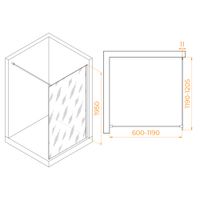 Душевая перегородка INRAIN MONT-002 / 120х195 / Белый / Прозрачное / 6 мм арт-73MO00212-TW — фото 2, Душевые перегородки