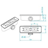 Сифон для поддонов RGW S-15 прямоугольный к поддону STA арт-44241500-01 — фото 2, Сифоны для поддонов