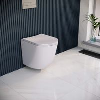 Унитаз подвесной RGW SW-44  белый  (горизонтальный выпуск, с микролифтом) арт-65420244-01 — фото 1, Подвесные унитазы