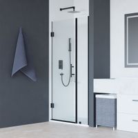 Душевая дверь RGW HO-012B 110x195, профиль черный, стекло прозрачное/8 мм, арт-350601211-14 — фото 2, Распашные душевые двери