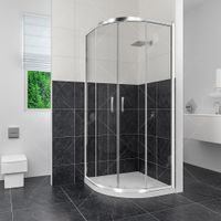 Душевой уголок  90*90*185 RGW CL-53 Полукруг/Хром/Прозрачное/6 мм арт-06095399-11 — фото 3, Душевые уголки четверть круга