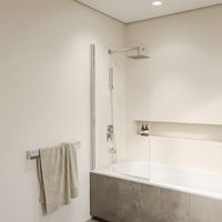 Шторка на ванну  80*150 RGW SC-109 Хром/Прозрачное/6 мм арт-411110908-11 — фото 3, Шторки для ванной распашные