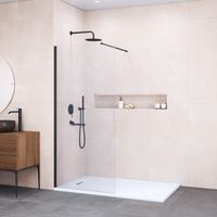 Душевая перегородка  70*195 RGW WA-002 B Чёрный/Прозрачное/6 мм (Easy) арт-35100207-14 — фото 1, Душевые перегородки