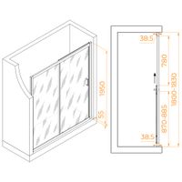 Душевая дверь 180*195 RGW PA-016 B Чёрный/Прозрачное/6 мм арт-350801618-14 — фото 5, Раздвижные душевые двери