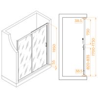 Душевая дверь 170*195 RGW PA-016 Хром/Прозрачное/6 мм арт-350801617-11 — фото 5, Раздвижные душевые двери