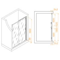 Товар: Душевая дверь 140*195 RGW PA-14 Gr Серый/Прозрачное/6 мм (EasyClean) арт-41081414-110 - фото 3 Душевая дверь 140*195 RGW PA-14 Gr Серый/Прозрачное/6 мм (EasyClean) арт-41081414-110 — фото 3, Раздвижные душевые двери