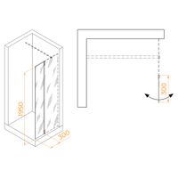 Боковая панель  30*195 RGW Z-071 Хром/Прозрачное/8 мм (Easy) арт-352207103-11 — фото 2, Боковые стенки