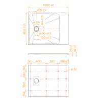 Душевой поддон 80*100*2,6 RGW TSS-108W Белый/Прямоуг Ø 90 мм  арт-553502810-01 — фото 5, Стеклопластиковые душевые поддоны