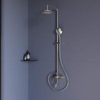 Душевая стойка RGW SP-25 Хром Головной душ/Смеситель (Ручной душ.Шланг 1,5 м.) арт-59140125-01 — фото 2, Душевые стойки