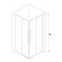 Душевой уголок  80*80*195 RGW SV-31-B Квадрат/Чёрный/Прозрачное/6 мм (Easy) арт-32323188-14 — фото 4, Квадратные душевые уголки