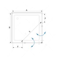 Душевой уголок  90*90*200 RGW SV-33 Квадрат/Хром/Прозрачное/6 мм арт-06323399-11 — фото 3, Квадратные душевые уголки