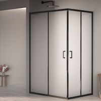 Душевой уголок RGW PA-040B 80x120, прямоугольный, профиль черный, стекло матовое/6 мм, арт-3508104082-24 — фото 6, Прямоугольные душевые уголки