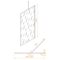 Боковая панель 100*195 RGW Z-14 Хром/Прозрачное/6 мм (LE-03;04) арт-06221400-11 — фото 2, Боковые стенки