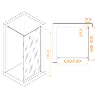 Товар: Душевая перегородка INRAIN MONT-001 / 90х195 / Хром / Прозрачное / 10 мм арт-73MO00109-CH - фото 2 Душевая перегородка INRAIN MONT-001 / 90х195 / Хром / Прозрачное / 10 мм арт-73MO00109-CH — фото 2, Душевые перегородки