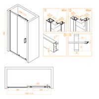 Душевая дверь RGW CL-14B 110x185, профиль черный, стекло прозрачное, арт-32091411-14 — фото 10, Раздвижные душевые двери