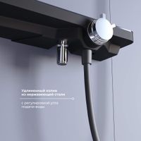 Душевой гарнитур RGW SP-40-Gr, серый, с ручным душем, арт-69140540-11 — фото 3, Душевые гарнитуры на держателе