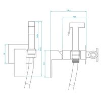 Комплект Гигиенический смеситель RGW SP-207 Хром (Смеситель/шланг/гигиенический душ/) арт-511408207-01 — фото 7, Гигиенические души