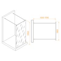Душевая перегородка RGW WA-016 100x195, стекло прозрачное/8 мм, арт-35101610-11 — фото 6, Душевые перегородки
