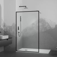 Душевая перегородка INRAIN MONT-012 / 100х200 / Чёрный / Прозрачное(Принт) / 8 мм арт-73MO01210-BP Душевая перегородка INRAIN MONT-012 / 100х200 / Чёрный / Прозрачное(Принт) / 8 мм арт-73MO01210-BP