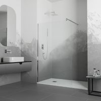 Душевая перегородка  80*195 RGW WA-033 Хром/Матовое/6 мм (Easy) арт-351003308-21 — фото 2, Душевые перегородки