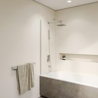 Шторка на ванну INRAIN MC-056 /  30х150 / Хром / Прозрачное / 6 мм арт-73MC05603-CH — фото 1, Неподвижные шторки для ванной