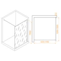 Душевая перегородка 130*195 RGW WA-010-G Золото/Прозрачное/8 мм арт-351001013-16 — фото 2, Душевые перегородки