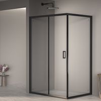 Душевой уголок RGW PA-245B 80x100, прямоугольный, профиль черный, стекло прозрачное/6 мм, арт-410824580-14 — фото 7, Прямоугольные душевые уголки