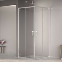 Душевой уголок INRAIN VIN-030 / 70x70x195 / квадрат / Хром / Прозрачное / 6 мм арт-73VI03077-CH — фото 1, Квадратные душевые уголки