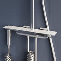 Душевая стойка RGW SP-35 Хром Головной душ/Термостат (Гигиенический душ) арт-51140135-01 — фото 4, Душевые стойки