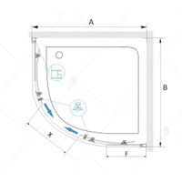 Душевой уголок  90*90*185 RGW CL-54-B Полукруг/Чёрный/Прозрачное/5 мм арт-32095499-14 — фото 8, Душевые уголки четверть круга