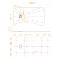 Душевой поддон 90*180*2,6 RGW TSS-189W Белый/Прямоуг Ø 90 мм  арт-553502918-01 — фото 6, Стеклопластиковые душевые поддоны